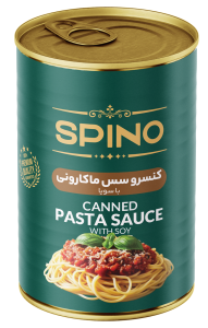 Canned pasta saucy with soy